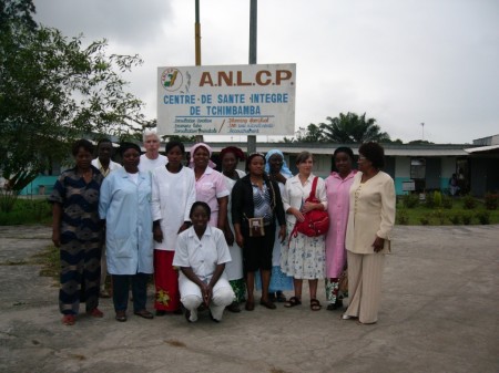 avec le personnel du centre